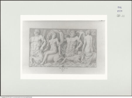 Vorderseite von Courtauld Institute, Conway Library [https://www.deutsche-digitale-bibliothek.de/content/lizenzen/rv-ez/] Relief mit Tritonen und Nereiden (Villa Borghese, Rom) - , bh560715_recto. Foto.