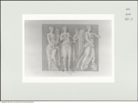 Vorderseite von Courtauld Institute, Conway Library [https://www.deutsche-digitale-bibliothek.de/content/lizenzen/rv-ez/] Relief mit Abundantia, Diana und Victoria (Villa Borghese, Rom) - , bh560719_recto. Foto.