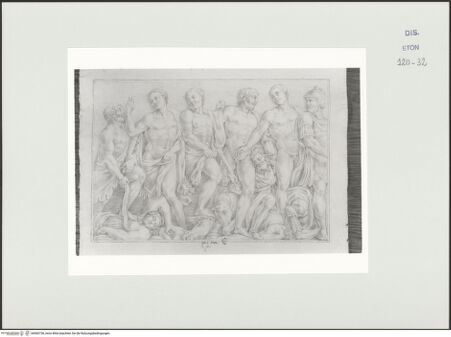 Vorderseite von Courtauld Institute, Conway Library [https://www.deutsche-digitale-bibliothek.de/content/lizenzen/rv-ez/] Taten des Herkules (Teil eines Sarkophagreliefs, Villa Borghese, Rom) - , bh560726_recto. Foto.