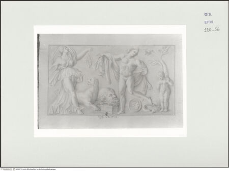 Vorderseite von Courtauld Institute, Conway Library [https://www.deutsche-digitale-bibliothek.de/content/lizenzen/rv-ez/] Relief mit Satyr und Mänade (Villa Borghese, Rom) - , bh560753_recto. Foto.