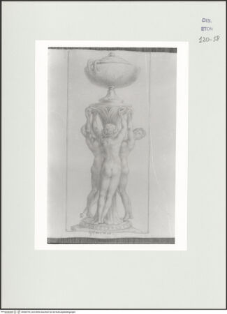Vorderseite von Courtauld Institute, Conway Library [https://www.deutsche-digitale-bibliothek.de/content/lizenzen/rv-ez/] Vase, gehalten von drei nackten Mädchen (Villa Borghese, Rom) - , bh560755_recto. Foto.