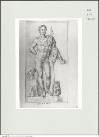 Vorderseite von Courtauld Institute, Conway Library [https://www.deutsche-digitale-bibliothek.de/content/lizenzen/rv-ez/] Meleager (Statue, Villa Borghese, Rom) - , bh560759_recto. Foto.