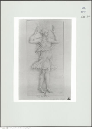 Vorderseite von Courtauld Institute, Conway Library [https://www.deutsche-digitale-bibliothek.de/content/lizenzen/rv-ez/] Tanzendes Mädchen (Relief am Sockel der Statue einer Muse, Villa Borghese, Rom) - , bh560766_recto. Foto.