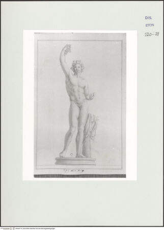 Vorderseite von Courtauld Institute, Conway Library [https://www.deutsche-digitale-bibliothek.de/content/lizenzen/rv-ez/] Bacchus (Statue, Villa Borghese, Rom) - , bh560774_recto. Foto.