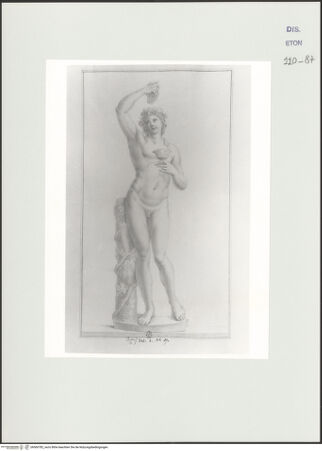 Vorderseite von Courtauld Institute, Conway Library [https://www.deutsche-digitale-bibliothek.de/content/lizenzen/rv-ez/] Bacchusstatue (Villa Borghese, Rom) - , bh560782_recto. Foto.