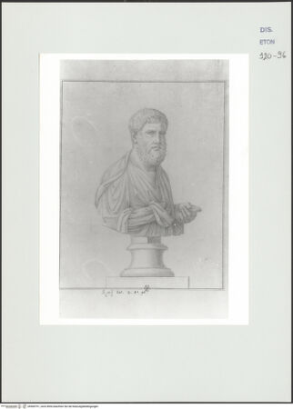 Vorderseite von Courtauld Institute, Conway Library [https://www.deutsche-digitale-bibliothek.de/content/lizenzen/rv-ez/] Büste des Apollonius Tianeus (Villa Borghese, Rom) - , bh560791_recto. Foto.