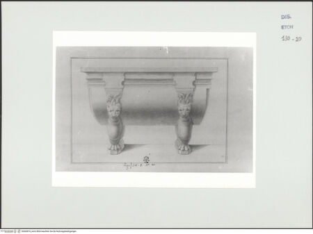 Vorderseite von Courtauld Institute, Conway Library [https://www.deutsche-digitale-bibliothek.de/content/lizenzen/rv-ez/] Sarkophag mit Löwenfüßen (Palazzo Borghese, Rom) - , bh560816_recto. Foto.