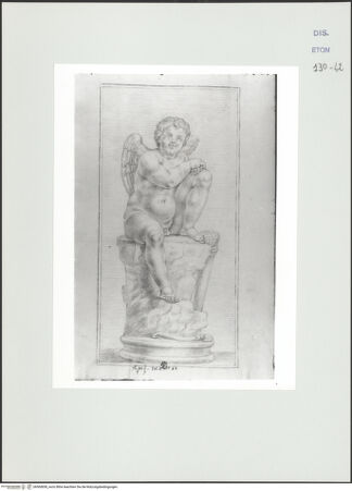 Vorderseite von Courtauld Institute, Conway Library [https://www.deutsche-digitale-bibliothek.de/content/lizenzen/rv-ez/] Sitzender Putto (Statue, Villa Borghese, Rom) - , bh560838_recto. Foto.
