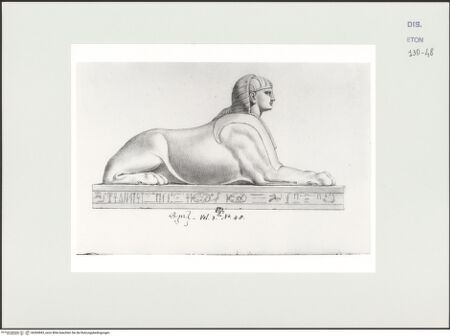 Vorderseite von Courtauld Institute, Conway Library [https://www.deutsche-digitale-bibliothek.de/content/lizenzen/rv-ez/] Sphinx (Statue, Villa Borghese, Rom) - , bh560843_recto. Foto.