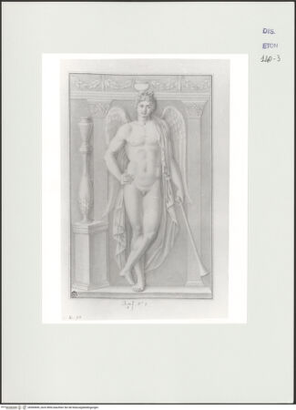 Vorderseite von Courtauld Institute, Conway Library [https://www.deutsche-digitale-bibliothek.de/content/lizenzen/rv-ez/] Genius (Relief, Villa Strozzi, Rom) - , bh560849_recto. Foto.