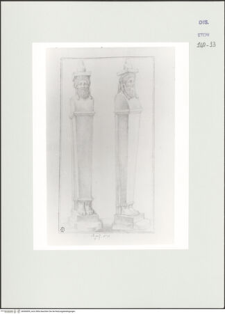 Vorderseite von Courtauld Institute, Conway Library [https://www.deutsche-digitale-bibliothek.de/content/lizenzen/rv-ez/] Zwei Hermen (Villa Montalto, Rom) - , bh560859_recto. Foto.