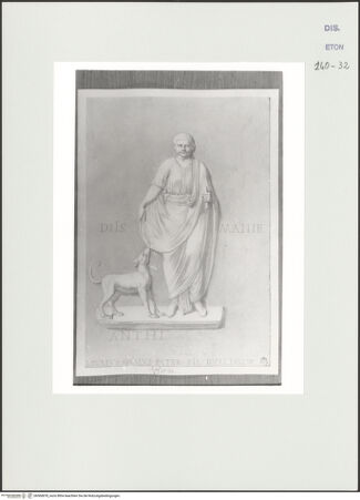 Vorderseite von Courtauld Institute, Conway Library [https://www.deutsche-digitale-bibliothek.de/content/lizenzen/rv-ez/] Junge mit Hund (Grabrelief, Villa Montalto, Rom) - , bh560878_recto. Foto.