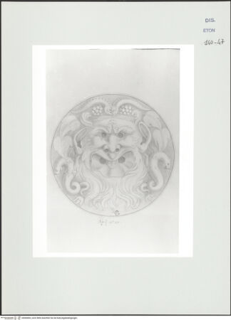 Vorderseite von Courtauld Institute, Conway Library [https://www.deutsche-digitale-bibliothek.de/content/lizenzen/rv-ez/] Maskaron (Relieftondo, Villa Altieri, Rom) - , bh560893_recto. Foto.