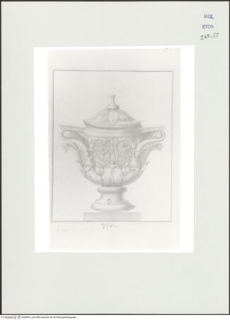 Vorderseite von Courtauld Institute, Conway Library [https://www.deutsche-digitale-bibliothek.de/content/lizenzen/rv-ez/] Urne (?) mit ornamentalem Schmuck (Villa Altieri, Rom) - , bh560901_recto. Foto.