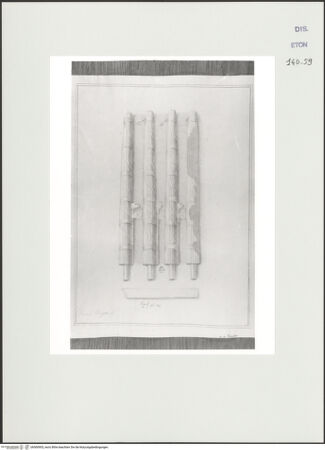 Vorderseite von Courtauld Institute, Conway Library [https://www.deutsche-digitale-bibliothek.de/content/lizenzen/rv-ez/] Vier Liktorenbündel (Relief, Palazzo Rospigliosi, Rom) - , bh560905_recto. Foto.