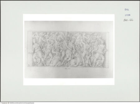 Vorderseite von Courtauld Institute, Conway Library [https://www.deutsche-digitale-bibliothek.de/content/lizenzen/rv-ez/] Amazonenschlacht (Sarkophagrelief, Palazzo Rospigliosi, Rom) - , bh560908_recto. Foto.