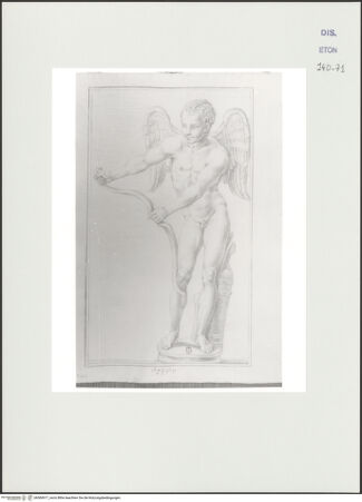 Vorderseite von Courtauld Institute, Conway Library [https://www.deutsche-digitale-bibliothek.de/content/lizenzen/rv-ez/] Cupido (Statue, Palazzo Lante, Rom) - , bh560917_recto. Foto.