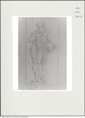 Vorderseite von Courtauld Institute, Conway Library [https://www.deutsche-digitale-bibliothek.de/content/lizenzen/rv-ez/] Silenus (Statue, Palazzo Lante, Rom) - , bh560919_recto. Foto.