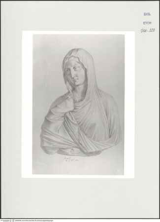 Vorderseite von Courtauld Institute, Conway Library [https://www.deutsche-digitale-bibliothek.de/content/lizenzen/rv-ez/] Vestalin (Büste, Villa Casali, Rom) - , bh560956_recto. Foto.