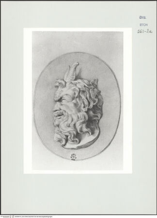 Vorderseite von Courtauld Institute, Conway Library [https://www.deutsche-digitale-bibliothek.de/content/lizenzen/rv-ez/] Satyrkopf (Relief, Palazzo Verospi, Rom) - , bh560970_recto. Foto.
