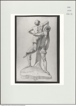 Vorderseite von Courtauld Institute, Conway Library [https://www.deutsche-digitale-bibliothek.de/content/lizenzen/rv-ez/] Herkules und Antaeus (Statue, Palazzo Verospi, Rom) - , bh560982_recto. Foto.