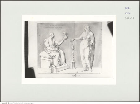 Vorderseite von Courtauld Institute, Conway Library [https://www.deutsche-digitale-bibliothek.de/content/lizenzen/rv-ez/] Grabrelief des Q. Lollius Alcamenes (Palazzo Verospi, Rom) - , bh560987_recto. Foto.