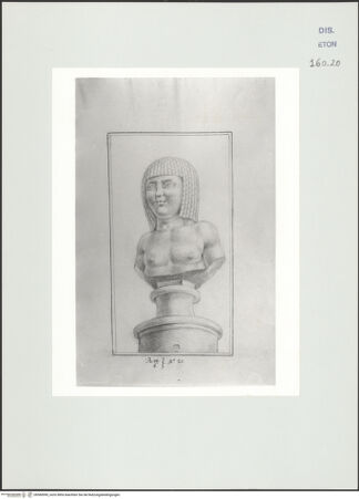 Vorderseite von Courtauld Institute, Conway Library [https://www.deutsche-digitale-bibliothek.de/content/lizenzen/rv-ez/] Büste eines ägyptischen Kindes (Palazzo Verospi, Rom) - , bh560990_recto. Foto.