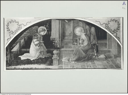 Vorderseite von London, National Gallery [https://www.deutsche-digitale-bibliothek.de/content/lizenzen/rv-ez/] Verkündigung an Maria - , bh561368_recto. Foto.