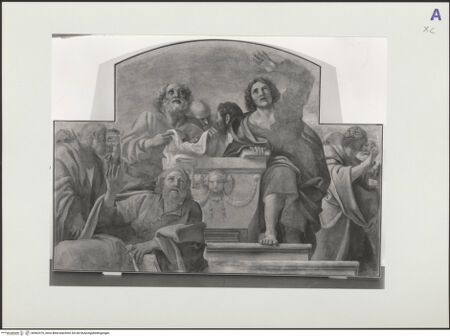 Vorderseite von Museu d'Arte de Catalunya [https://www.deutsche-digitale-bibliothek.de/content/lizenzen/rv-ez/] Totenwache der Apostel an Marias Grab - , bh562476_recto. Foto: Calveras, Mérida (Sagristà).