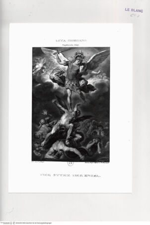 Vorderseite von unbekannt [http://creativecommons.org/publicdomain/mark/1.0/] Der Erzengel Michael besiegt die rebellischen Engel - , bh562835. Foto.