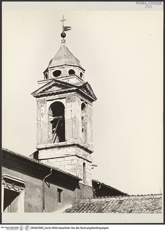 Vorderseite von Bibliotheca Hertziana [https://www.deutsche-digitale-bibliothek.de/content/lizenzen/rv-fz/] Santi Domenico e Sisto - Glockenturm, bh562982_recto. Foto: D'Onofrio, Cesare.