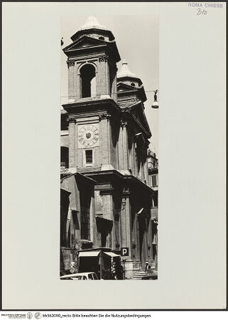 Vorderseite von Bibliotheca Hertziana [https://www.deutsche-digitale-bibliothek.de/content/lizenzen/rv-fz/] Sant'Atanasio dei Greci - Fassade aus Nordwest (Detail), bh563090_recto. Foto: D'Onofrio, Cesare.