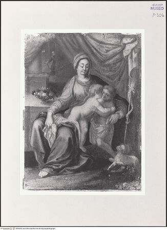 Vorderseite von Sopr. BAS NA [https://www.deutsche-digitale-bibliothek.de/content/lizenzen/rv-ez/] Heiligefamilie mit dem Johannesknaben - Gesamtansicht, bh563403_recto. Foto.