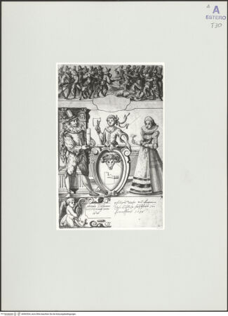 Vorderseite von Landesbildstelle Rheinland [https://rightsstatements.org/page/CNE/1.0/] Scheibenriss für den Frankfurter Metzger Philipp Mohr und seine Frau Katharina - , bh563534_recto. Foto.