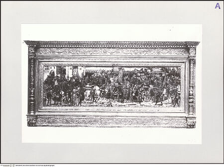 Vorderseite von ICCD [https://www.deutsche-digitale-bibliothek.de/content/lizenzen/rv-fz/] Triumph des Lucius Aemilius Paul(l)us - Gesamtansicht in Prunkrahmen, bh563689_recto. Foto.