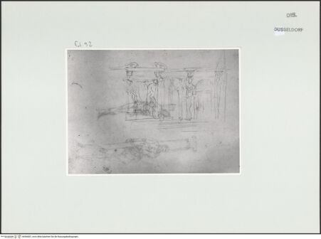 Vorderseite von Landesbildstelle Rheinland [https://www.deutsche-digitale-bibliothek.de/content/lizenzen/rv-ez/] L'arte del disegno, e le vivezze dell'ingegno di Guglielmo della Porta celebre scultore, et architetto ... (2 Bände)Zweiter (kleiner) Band mit zwei Skizzenbüchern und einem angefügten KonvolutDas zweite SkizzenheftSeite 92: Nymphäum (Villa Giulia in Rom?) - , bh564001_recto. Foto.