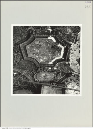 Vorderseite von Bibliotheca Hertziana [https://www.deutsche-digitale-bibliothek.de/content/lizenzen/rv-fz/] Santa Maria delle GrazieCappella della Madonna delle Grazie (Cappella del Rosario) - Gewölbespiegel mit mehreren Bildfeldern (nach Kriegszerstörung), bh564057_recto. Foto: Schmidt, Hans Werner.