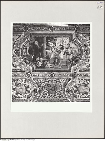 Vorderseite von Sigismondi, Roberto [http://creativecommons.org/licenses/by-nc-sa/4.0/] Kassettendecke - Detailansicht mit Exorzismusszene, bh564851_recto. Foto: Sigismondi, Roberto.