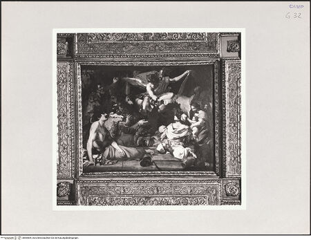 Vorderseite von Sigismondi, Roberto [http://creativecommons.org/licenses/by-nc-sa/4.0/] Kassettendecke mit Szenen aus dem Neuen TestamentDie Verkündigung der Geburt Christi an die Hirten - Gesamtansicht, bh564859_recto. Foto: Sigismondi, Roberto.