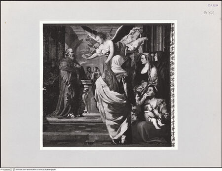 Vorderseite von Sigismondi, Roberto [http://creativecommons.org/licenses/by-nc-sa/4.0/] Kassettendecke mit Szenen aus dem Neuen TestamentDie Verkündigung der Geburt Johannes des Täufers an Zacharias - Gesamtansicht, bh564860_recto. Foto: Sigismondi, Roberto.