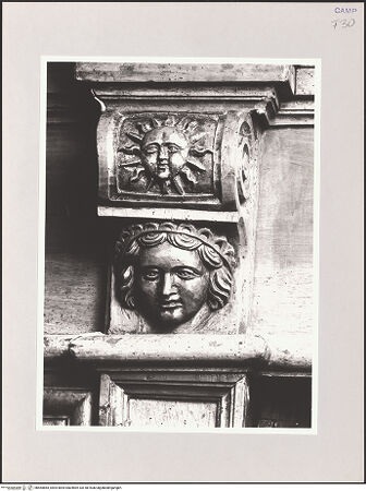 Vorderseite von Sigismondi, Roberto [http://creativecommons.org/licenses/by-nc-sa/4.0/] Holzvertäfelung - Detail einer Konsole, bh564865_recto. Foto: Sigismondi, Roberto.