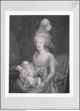Vorderseite von Archivio dell'Arte [https://www.deutsche-digitale-bibliothek.de/content/lizenzen/rv-ez/] Portrait der Maria Carolina von Bourbon mit Sohn Francesco - Gesamtansicht, bh565698_recto. Foto: Pedicini, Luciano.