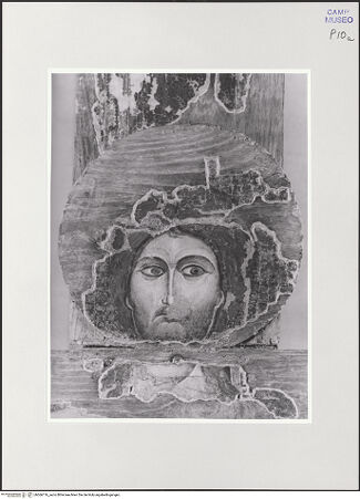 Vorderseite von Sopr. BAS NA [https://www.deutsche-digitale-bibliothek.de/content/lizenzen/rv-ez/] Christus am Kreuz - Detail: Kopf (nach Restaurierung), bh566116_recto. Foto.