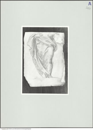 Vorderseite von Rom, Gabinetto Nazionale delle Stampe [https://www.deutsche-digitale-bibliothek.de/content/lizenzen/rv-ez/] Draperiestudie für die Allegorie der Güte - , bh566156_recto. Foto.