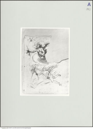 Vorderseite von Rom, Gabinetto Nazionale delle Stampe [https://www.deutsche-digitale-bibliothek.de/content/lizenzen/rv-ez/] Studien für einen Engel mit Palme - , bh566157_recto. Foto.