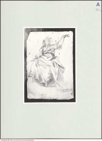 Vorderseite von Rom, Gabinetto Nazionale delle Stampe [https://www.deutsche-digitale-bibliothek.de/content/lizenzen/rv-ez/] Studie für die Allegorie der Gerechtigkeit - , bh566160_recto. Foto.