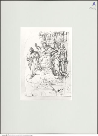 Vorderseite von Rom, Gabinetto Nazionale delle Stampe [https://www.deutsche-digitale-bibliothek.de/content/lizenzen/rv-ez/] Die Vision der heiligen Katharina von Siena - , bh566183_recto. Foto.