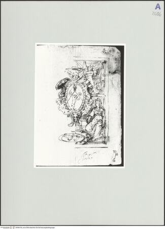 Vorderseite von Rom, Gabinetto Nazionale delle Stampe [https://www.deutsche-digitale-bibliothek.de/content/lizenzen/rv-ez/] Wappen eines Prälaten aus der Familie Orsini - , bh566196_recto. Foto.