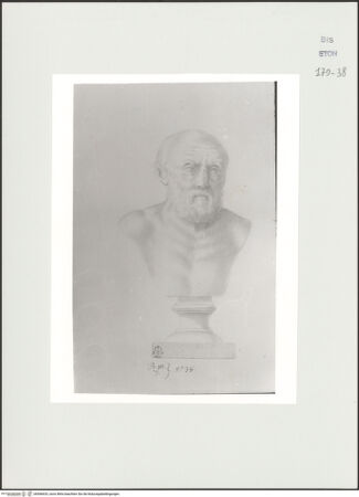 Vorderseite von Courtauld Institute, Conway Library [https://www.deutsche-digitale-bibliothek.de/content/lizenzen/rv-ez/] Diogenes (Büste, Palazzo Colonna, Rom) - , bh566633_recto. Foto.