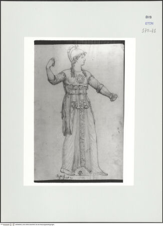 Vorderseite von Courtauld Institute, Conway Library [https://www.deutsche-digitale-bibliothek.de/content/lizenzen/rv-ez/] Minerva-Statue (Albertinum, Dresden) - , bh566669_recto. Foto.